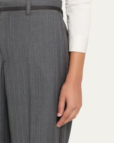 WE-AR4 Tuxedo Pinstripe Straight-Leg Trousers | Thumbnail 5 WE-AR4 Tuxedo Pinstripe Straight-Leg Trousers | Thumbnail 5