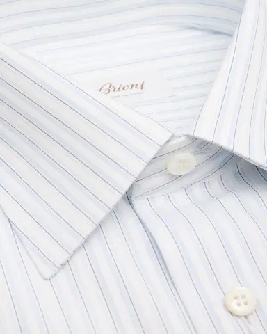 Brioni Men's Cotton Multi-Stripe Point Collar Dress Shirt | Thumbnail 2 Brioni Men's Cotton Multi-Stripe Point Collar Dress Shirt | Thumbnail 2