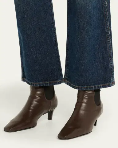 Toteme Leather Mid-Heel Ankle Boots | Thumbnail 2 Toteme Leather Mid-Heel Ankle Boots | Thumbnail 2