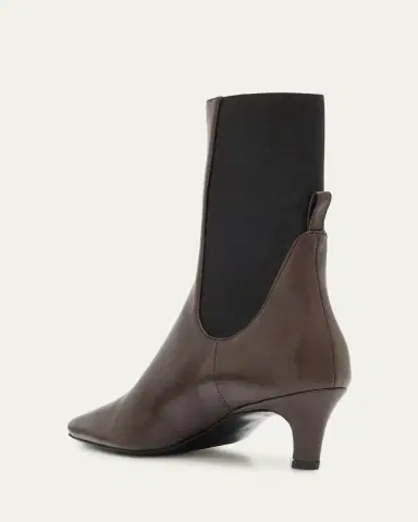 Toteme Leather Mid-Heel Ankle Boots | Thumbnail 4 Toteme Leather Mid-Heel Ankle Boots | Thumbnail 4
