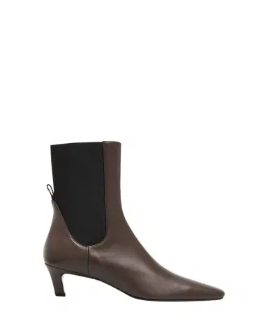 Toteme Leather Mid-Heel Ankle Boots | Thumbnail 1 Toteme Leather Mid-Heel Ankle Boots | Thumbnail 1