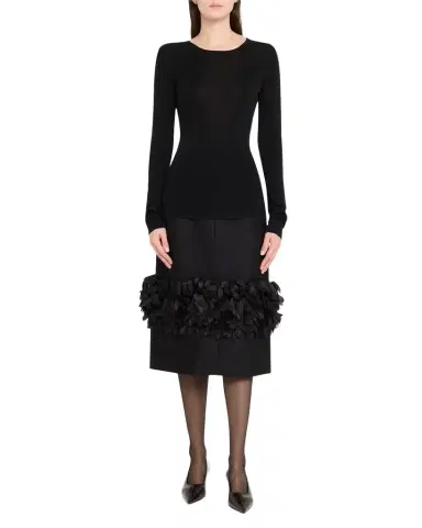 Toteme Petal Embellished Pencil Skirt | Thumbnail 1 Toteme Petal Embellished Pencil Skirt | Thumbnail 1