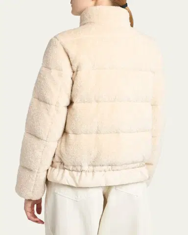 Moncler Cedra Teddy Short Down Jacket | Thumbnail 3 Moncler Cedra Teddy Short Down Jacket | Thumbnail 3