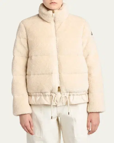 Moncler Cedra Teddy Short Down Jacket | Thumbnail 4 Moncler Cedra Teddy Short Down Jacket | Thumbnail 4