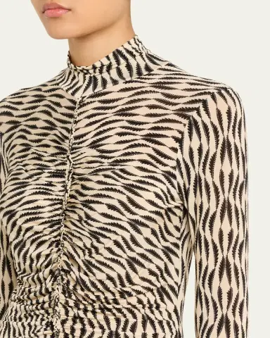 Ulla Johnson Ida Ruched Turtleneck Midi Dress | Thumbnail 5 Ulla Johnson Ida Ruched Turtleneck Midi Dress | Thumbnail 5