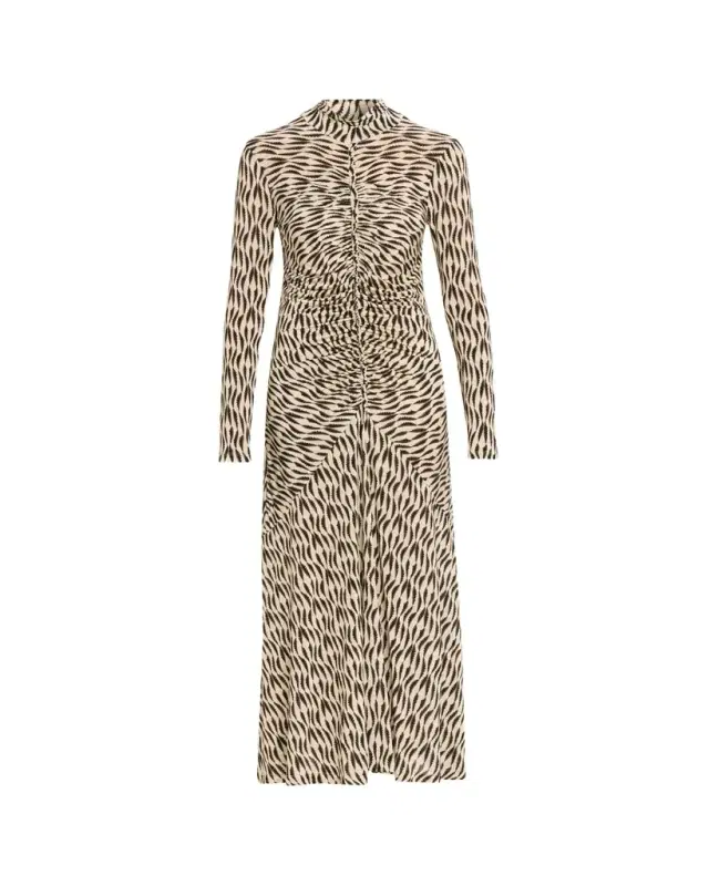 Ida Ruched Turtleneck Midi Dress Ida Ruched Turtleneck Midi Dress