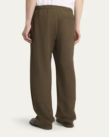 The Row Men's Ari Wool Wide-Leg Drawstring Pants | Thumbnail 3 The Row Men's Ari Wool Wide-Leg Drawstring Pants | Thumbnail 3