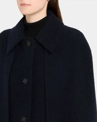 TOTEME Single-Breasted Wool Boucle Cape Coat | Thumbnail 9 TOTEME Single-Breasted Wool Boucle Cape Coat | Thumbnail 9