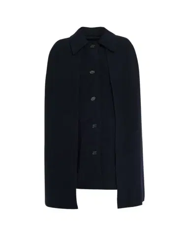 TOTEME Single-Breasted Wool Boucle Cape Coat | Thumbnail 1 TOTEME Single-Breasted Wool Boucle Cape Coat | Thumbnail 1