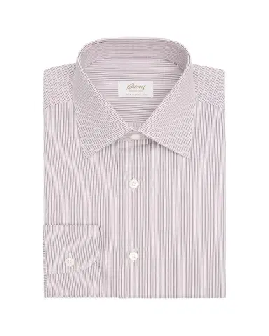 Brioni Men's Ventiquattro Cotton Multi-Stripe Dress Shirt | Thumbnail 1 Brioni Men's Ventiquattro Cotton Multi-Stripe Dress Shirt | Thumbnail 1
