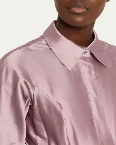 Rickie Freeman for Teri Jon Taffeta Floral Jacquard Midi Shirtdress | Thumbnail 5 Rickie Freeman for Teri Jon Taffeta Floral Jacquard Midi Shirtdress | Thumbnail 5