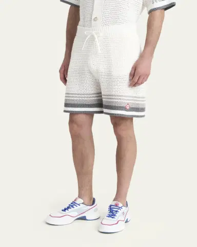 CASABLANCA Men's Drawstring Crochet Shorts | Thumbnail 4 CASABLANCA Men's Drawstring Crochet Shorts | Thumbnail 4