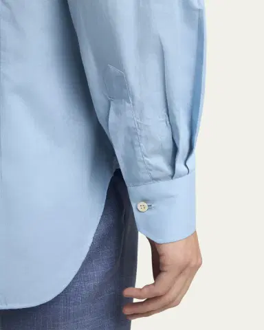 Kiton Men's Cotton Classic Fit Button-Down Shirt | Thumbnail 5 Kiton Men's Cotton Classic Fit Button-Down Shirt | Thumbnail 5