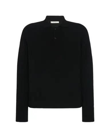 THE ROW Men's Cashmere Long-Sleeve Polo Shirt | Thumbnail 1 THE ROW Men's Cashmere Long-Sleeve Polo Shirt | Thumbnail 1