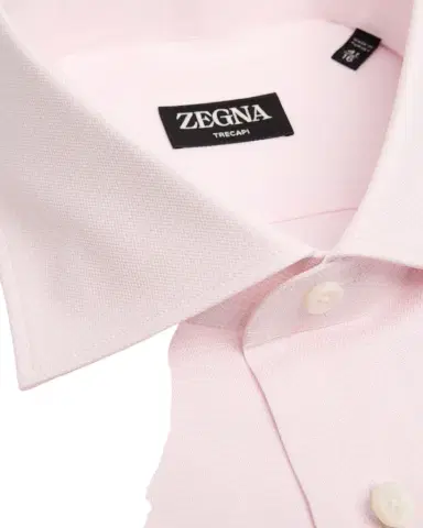 ZEGNA Men's Trecapi Cotton Micro-Structure Dress Shirt | Thumbnail 1 ZEGNA Men's Trecapi Cotton Micro-Structure Dress Shirt | Thumbnail 1