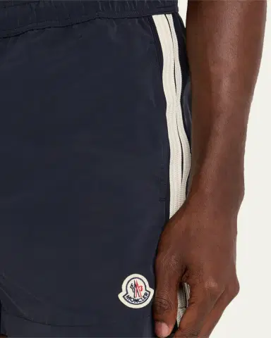 Moncler Men's Slim Logo Swim Shorts | Thumbnail 4 Moncler Men's Slim Logo Swim Shorts | Thumbnail 4