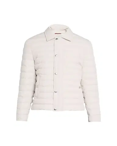Brunello Cucinelli Men's Snap Front Quilted Milano Jacket | Thumbnail 1 Brunello Cucinelli Men's Snap Front Quilted Milano Jacket | Thumbnail 1