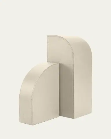 ASSOULINE Cubist R Leather Bookend | Thumbnail 3 ASSOULINE Cubist R Leather Bookend | Thumbnail 3