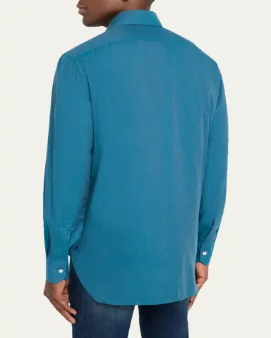 Kiton Men's Cotton Sport Shirt | Thumbnail 8 Kiton Men's Cotton Sport Shirt | Thumbnail 8