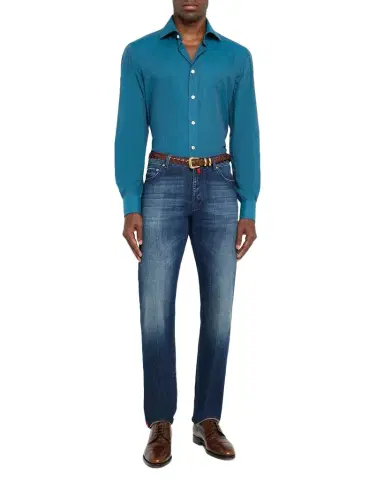 Kiton Men's Cotton Sport Shirt | Thumbnail 1 Kiton Men's Cotton Sport Shirt | Thumbnail 1
