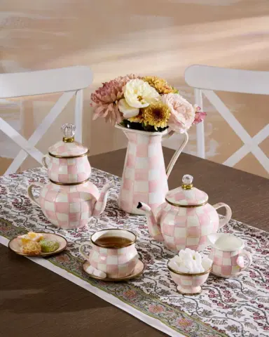 MacKenzie-Childs Rosy Check Practical Pitcher, Medium | Thumbnail 2 MacKenzie-Childs Rosy Check Practical Pitcher, Medium | Thumbnail 2
