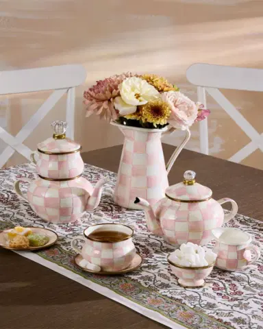 MacKenzie-Childs Rosy Check Practical Pitcher, Medium | Thumbnail 5 MacKenzie-Childs Rosy Check Practical Pitcher, Medium | Thumbnail 5