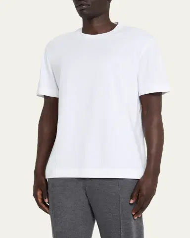 ZEGNA Men's Cotton Jersey Crewneck T-Shirt | Thumbnail 8 ZEGNA Men's Cotton Jersey Crewneck T-Shirt | Thumbnail 8
