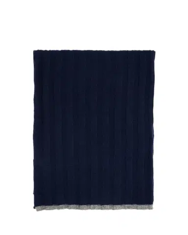 Brunello Cucinelli Men's Cashmere Ribbed Scarf | Thumbnail 1 Brunello Cucinelli Men's Cashmere Ribbed Scarf | Thumbnail 1