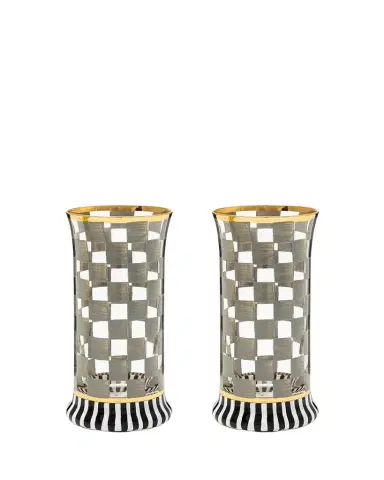MacKenzie-Childs Carnival Sterling Highball Glass, Set of 2 | Thumbnail 1 MacKenzie-Childs Carnival Sterling Highball Glass, Set of 2 | Thumbnail 1
