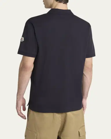 Moncler Men's Cotton Archive Logo Polo Shirt | Thumbnail 3 Moncler Men's Cotton Archive Logo Polo Shirt | Thumbnail 3