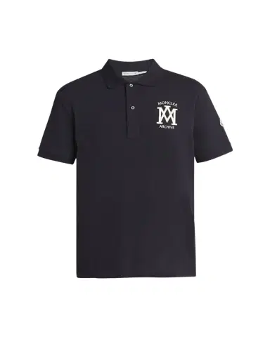 Moncler Men's Cotton Archive Logo Polo Shirt | Thumbnail 1 Moncler Men's Cotton Archive Logo Polo Shirt | Thumbnail 1