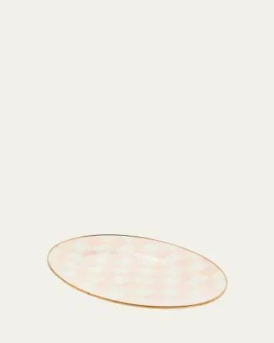 MacKenzie-Childs Rosy Check Small Oval Platter | Thumbnail 2 MacKenzie-Childs Rosy Check Small Oval Platter | Thumbnail 2