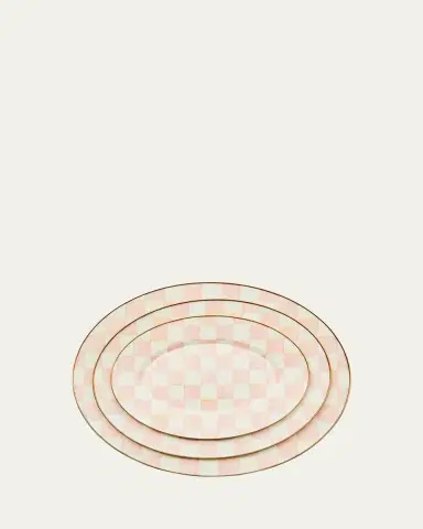 MacKenzie-Childs Rosy Check Small Oval Platter | Thumbnail 3 MacKenzie-Childs Rosy Check Small Oval Platter | Thumbnail 3