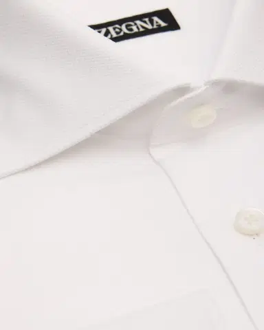 ZEGNA Men's Cotton Oxford Spread-Collar Dress Shirt | Thumbnail 3 ZEGNA Men's Cotton Oxford Spread-Collar Dress Shirt | Thumbnail 3