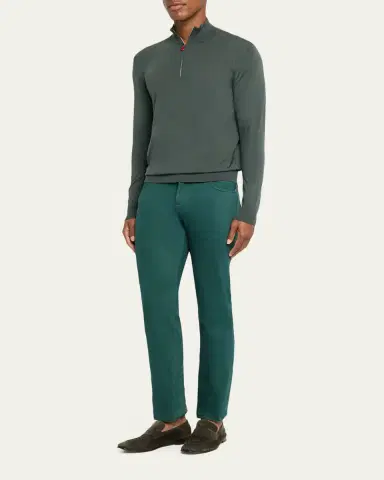 Kiton Men's Kurabo Straight-Leg Stretch Five-Pocket Pants | Thumbnail 6 Kiton Men's Kurabo Straight-Leg Stretch Five-Pocket Pants | Thumbnail 6