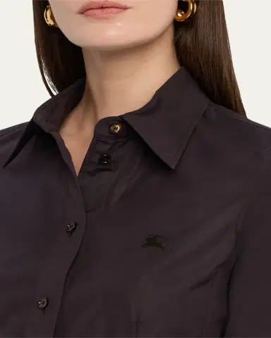 Burberry Eliza Long-Sleeve Peplum Button-Down Shirt | Thumbnail 5 Burberry Eliza Long-Sleeve Peplum Button-Down Shirt | Thumbnail 5