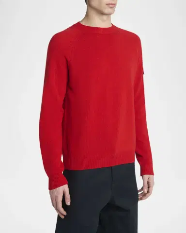 Moncler Men's Sleeve-Pocket Knit Crewneck Sweater | Thumbnail 3 Moncler Men's Sleeve-Pocket Knit Crewneck Sweater | Thumbnail 3