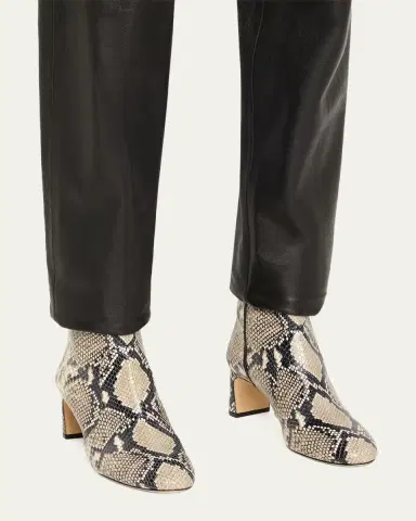 Stuart Weitzman Babette Snake-Printed Leather Booties | Thumbnail 2 Stuart Weitzman Babette Snake-Printed Leather Booties | Thumbnail 2