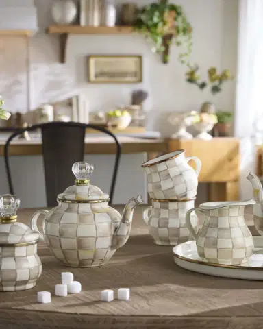 MacKenzie-Childs Mocha Check 4-Cup Teapot | Thumbnail 7 MacKenzie-Childs Mocha Check 4-Cup Teapot | Thumbnail 7