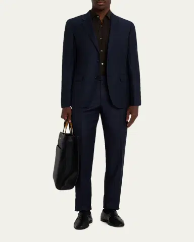 Zegna Men's Trofeo Wool Tonal Stripe Two-Piece Suit | Thumbnail 2 Zegna Men's Trofeo Wool Tonal Stripe Two-Piece Suit | Thumbnail 2