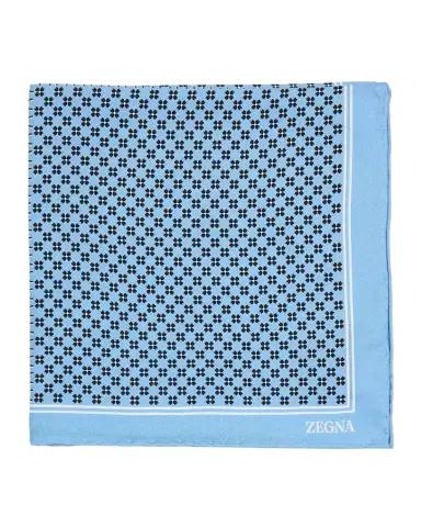 Zegna Men's Petite Geometric Floral Silk Pocket Square | Thumbnail 1 Zegna Men's Petite Geometric Floral Silk Pocket Square | Thumbnail 1
