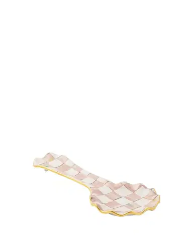 MacKenzie-Childs Rosy Check Ceramic Spoon Rest | Thumbnail 1 MacKenzie-Childs Rosy Check Ceramic Spoon Rest | Thumbnail 1