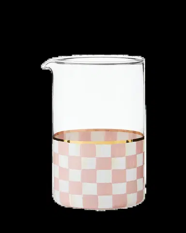 MacKenzie-Childs Rosy Check Mixing Glass | Thumbnail 2 MacKenzie-Childs Rosy Check Mixing Glass | Thumbnail 2