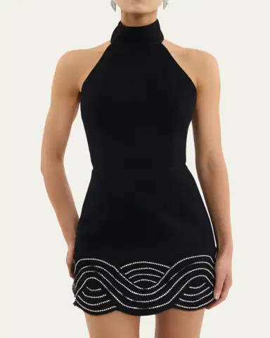Rebecca Vallance Bellatrix Low-Back Rhinestone Halter Mini Dress | Thumbnail 4 Rebecca Vallance Bellatrix Low-Back Rhinestone Halter Mini Dress | Thumbnail 4