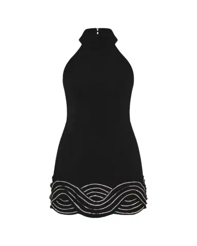 Rebecca Vallance Bellatrix Low-Back Rhinestone Halter Mini Dress | Thumbnail 1 Rebecca Vallance Bellatrix Low-Back Rhinestone Halter Mini Dress | Thumbnail 1