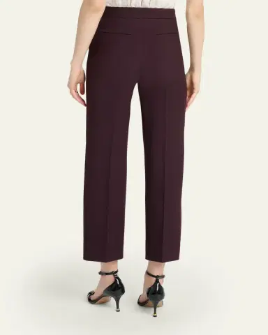 Chloé Lower Impact Wool Crepe Straight-Leg Ankle Pants | Thumbnail 3 Chloé Lower Impact Wool Crepe Straight-Leg Ankle Pants | Thumbnail 3