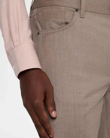 ZEGNA Men's Wool Sharkskin Slim Five-Pocket Pants | Thumbnail 4 ZEGNA Men's Wool Sharkskin Slim Five-Pocket Pants | Thumbnail 4