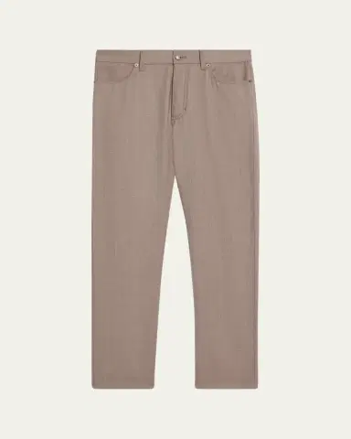 ZEGNA Men's Wool Sharkskin Slim Five-Pocket Pants | Thumbnail 5 ZEGNA Men's Wool Sharkskin Slim Five-Pocket Pants | Thumbnail 5