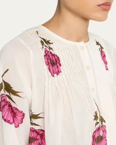 Alix of Bohemia Nyxe Fuchsia Poppy Midi Dress | Thumbnail 2 Alix of Bohemia Nyxe Fuchsia Poppy Midi Dress | Thumbnail 2