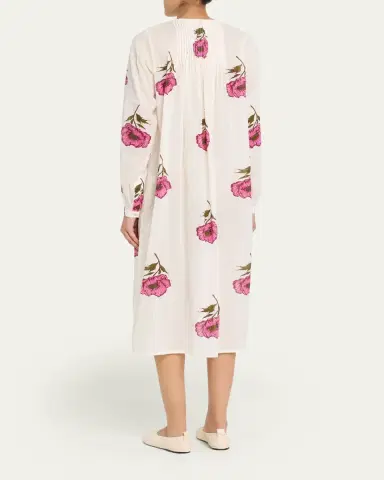 Alix of Bohemia Nyxe Fuchsia Poppy Midi Dress | Thumbnail 5 Alix of Bohemia Nyxe Fuchsia Poppy Midi Dress | Thumbnail 5